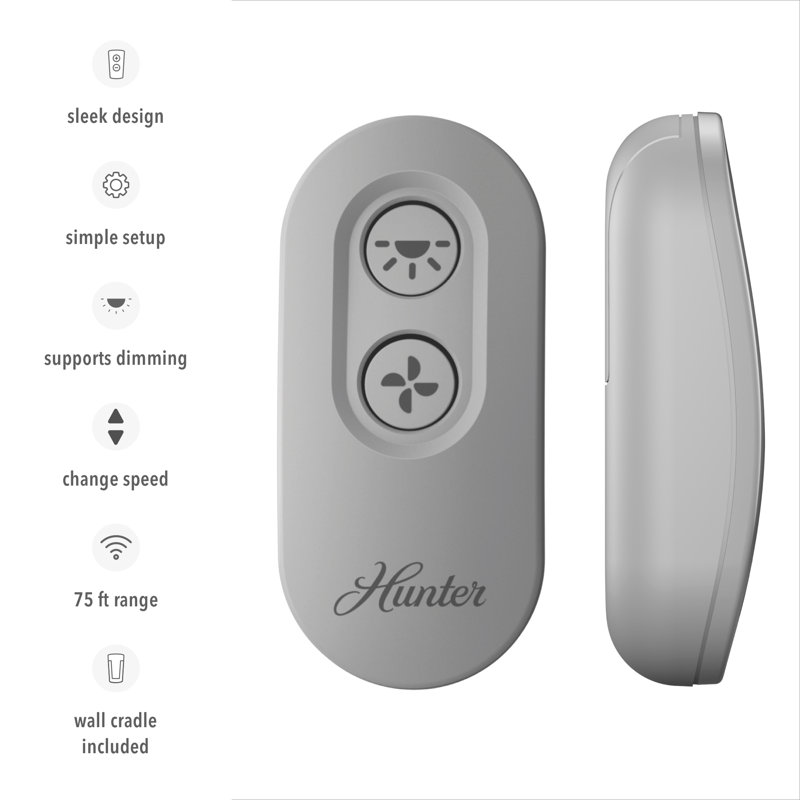 Hunter Gray Indoor Remote Control with Receiver