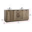 Meuble-lavabo double 72 po avec plateau en marbre d'ingénierie Broadlands