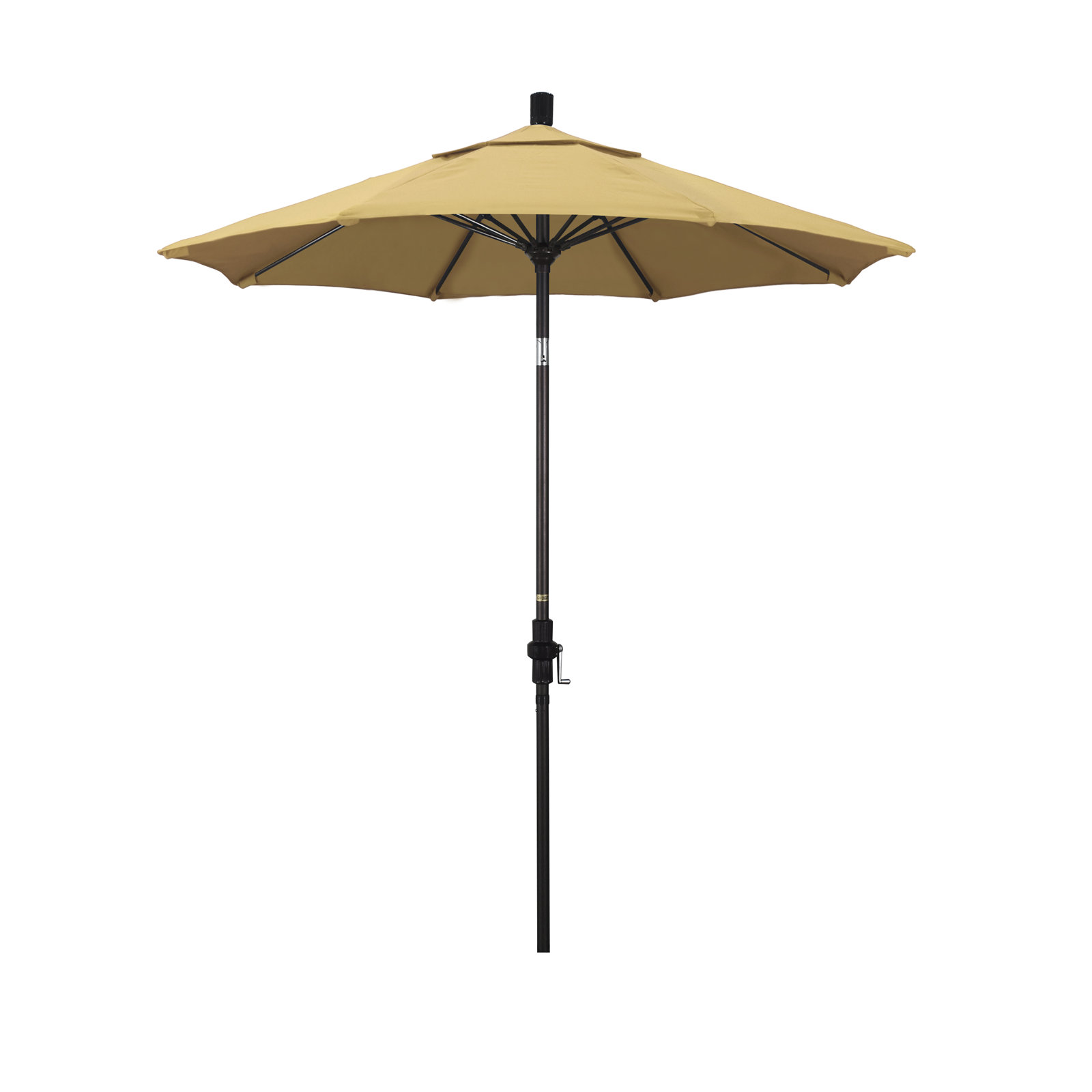 Brent 90'' Sunbrella® Outdoor Umbrella, Canvas Wheat Sunbrella® Canvas, Black 