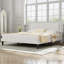 Ensemble de chambre en velours capitonné avec lit et 2 tables de chevet, aucun lit plateforme tapissier requis-137586177-137586176