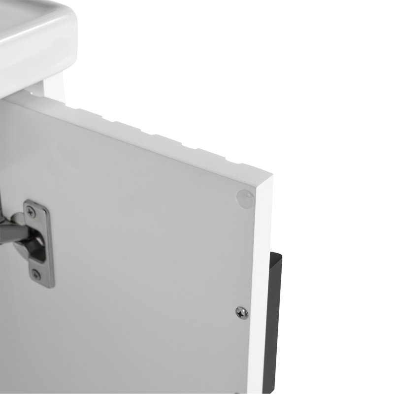 Meuble-lavabo 24 po avec lavabo, pour petite salle de bain, meuble-lavabo avec porte à fermeture en douceur, Blanc
