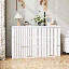 Commode 6 tiroirs Modern avec façades à panneaux ondulés pour la chambre à coucher et le salon | Idée de cadeau-1423668503