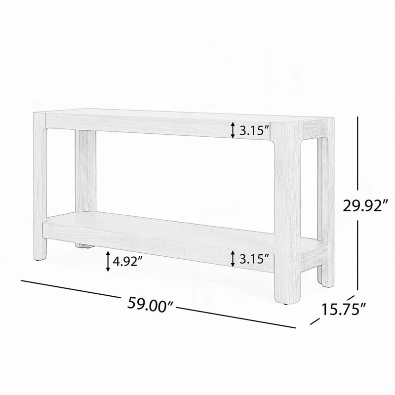 Console Mirod Modern Farmhouse, Noir