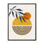 Botanical Minimalist Leaf with Abstract Shapes IV - Photographie à cadre flottant sur toile-59542007-59542013