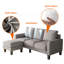 Canapé en forme de L avec repose-pieds Modern Living-1914865922