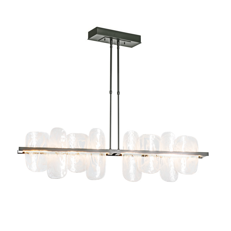 Vitre 1 - Light Kitchen Island Linear LED Pendant, Vintage Platinum