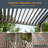 Outdoor All Aluminum Pergola with Solar Lights, Patio Louvered Pergola-108566020