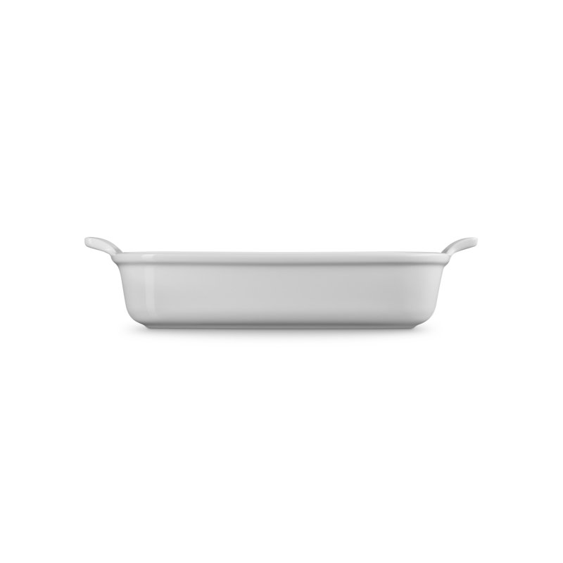 Le Creuset Stoneware Heritage Rectangular Dish, 3.6" H x 15.3" W x 10" D, White