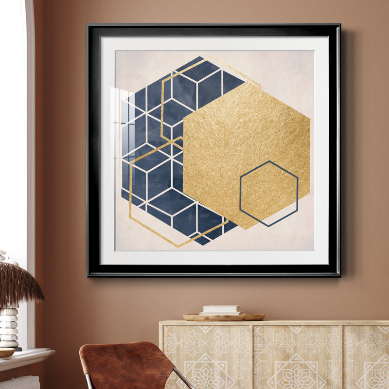 Geo I - cadre photo, Papier encadré noir, H 26,5 po x l 26,5 po x P 1,5 po
