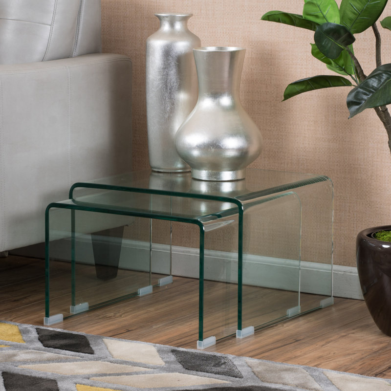 Atalia Glass Top Nesting Tables