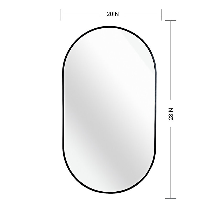 Metal Oval Mirror