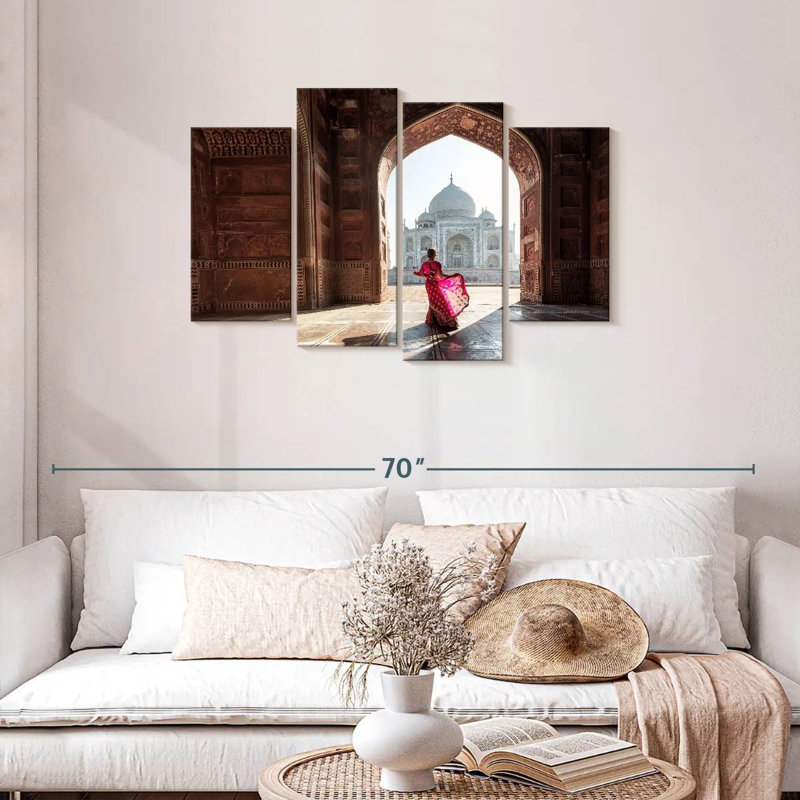 Marchelle, femme du Taj Mahal, H 27 po x l 43 po