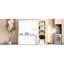 Lit double blanc avec bureau et rangement pour les casse-têtes, composition en bois de pin, jeu de fléchettes pliable, conception solide et efficace-1430459122