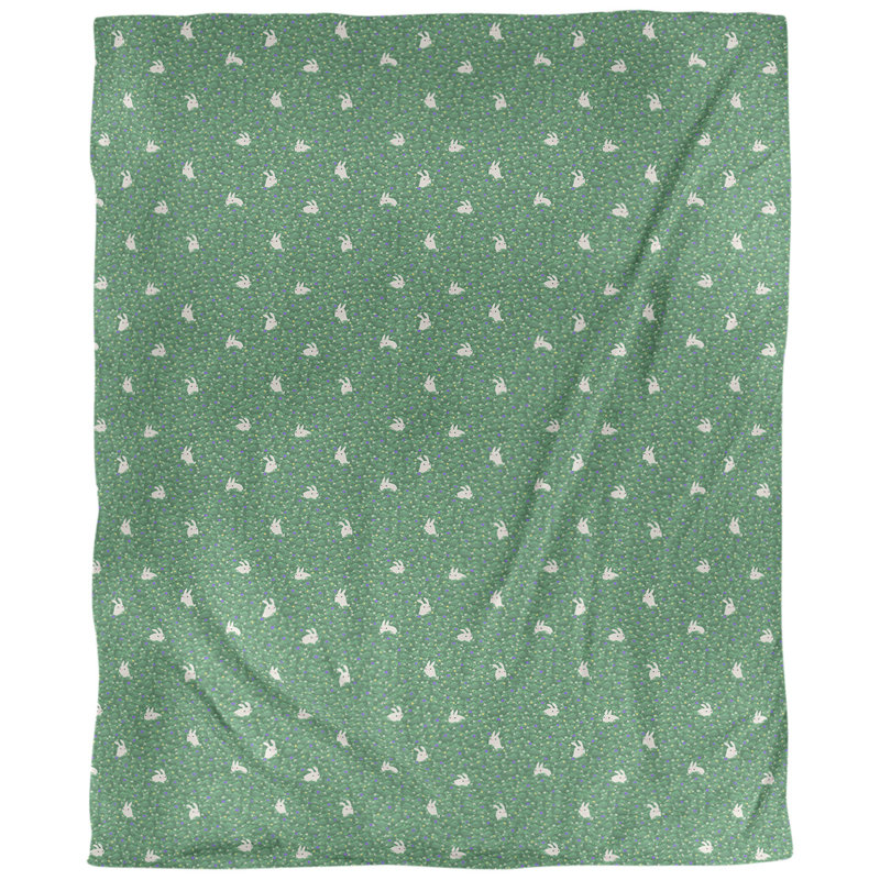 Housse de couette simple Katelyn Elizabeth, Housse de couette pour très grand lit, Polyester brossé, Jade / blanc