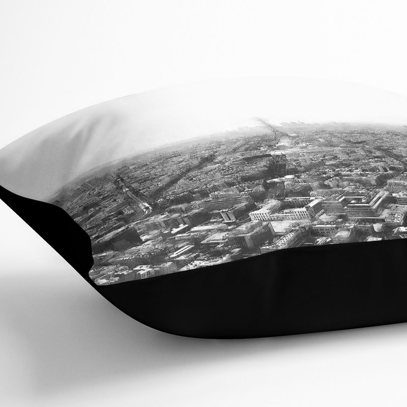 Square Cushion, Black, 55cm H x 55cm W x 20cm D