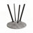 33.5'' Modern Minimalist Round Dining Table with Gray Cement Texture