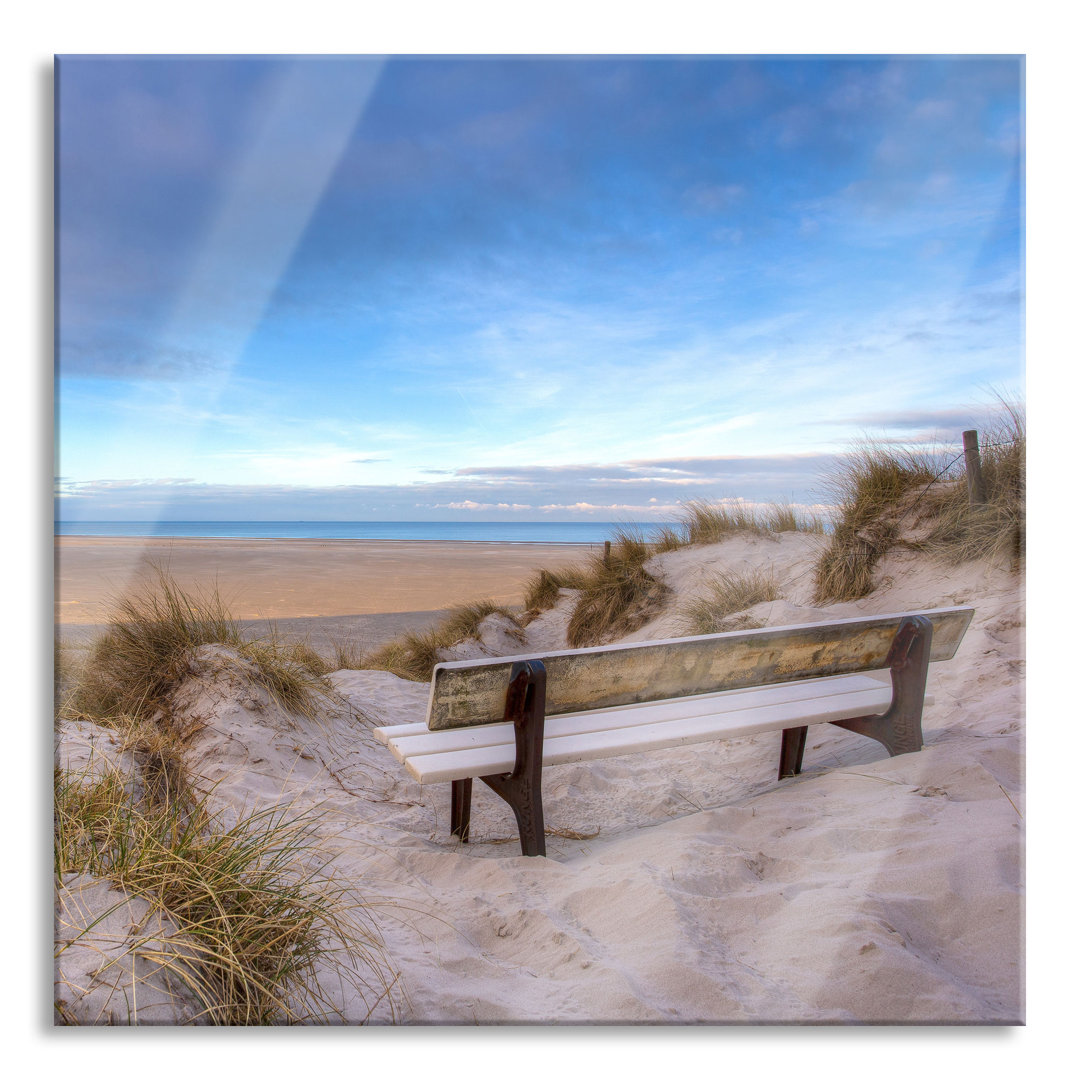 Glasbild Quadratisch | Wandbild Auf Echtglas | Blick Auf Das Meer Inkl. Aufhängung Und Abstandshalter GLAS_LQy10058 1