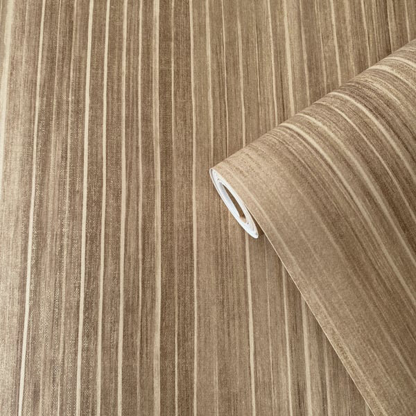 Elegance 10m x 53cm Glitter Wallpaper Roll, Bronze Brown