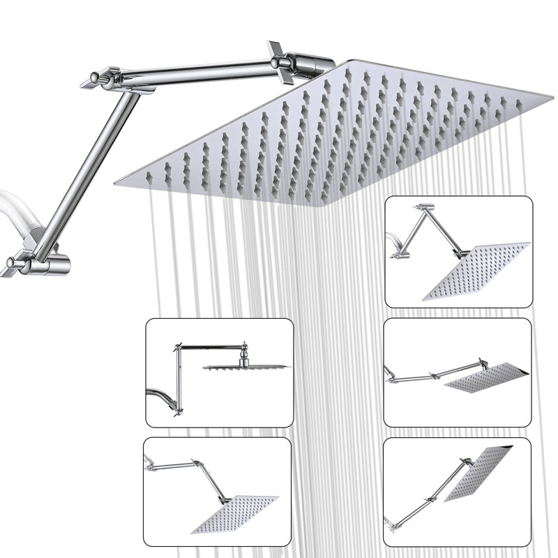 Rain Adjustable Shower Head 1.8 GPM GPM, Chrome