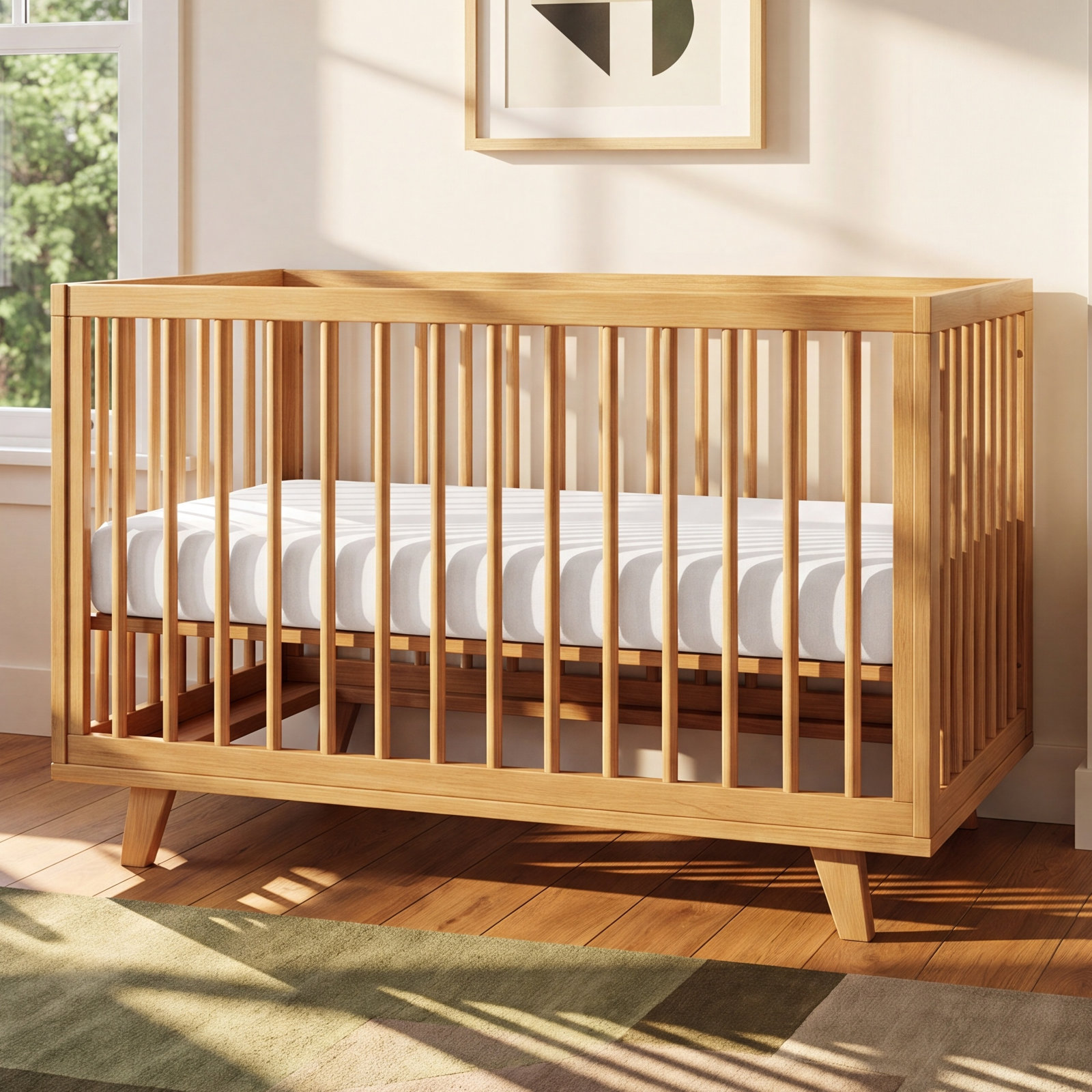 Sumpter Heavenly Dreams Crib and Toddler Mattress, White