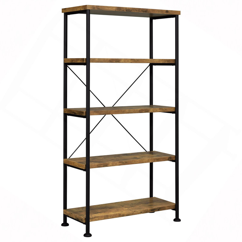 Antique Nutmeg and 4-shelf Bookcase