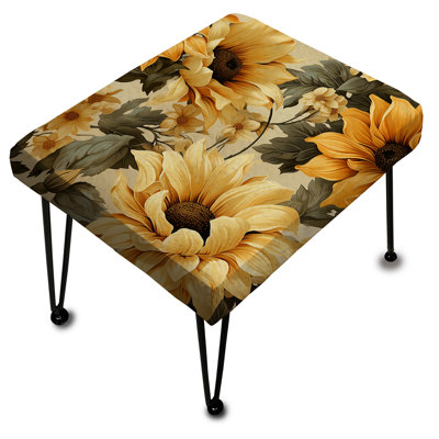 Repose-pieds rectangulaire Harvest Harvest Vintage Sunflower II