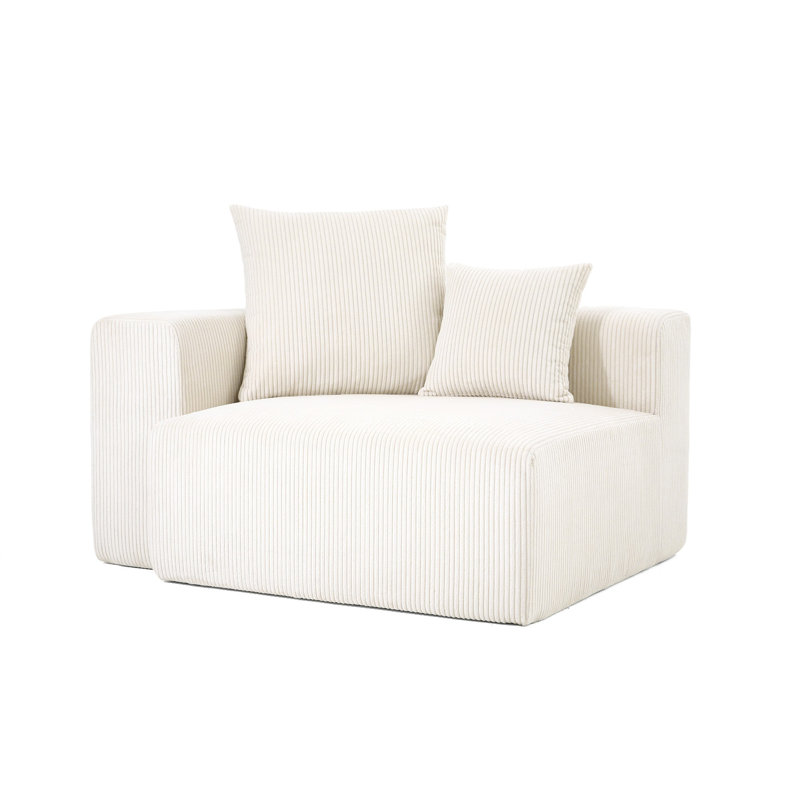 Upholstered Armchair, Beige