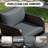 5-Piece Patio Conversation Set, Outdoor PE Wicker Rattan Lounge Chairs with Cushions, 2 Ottomans & Glass Table for Balcony & Porch-1171184621