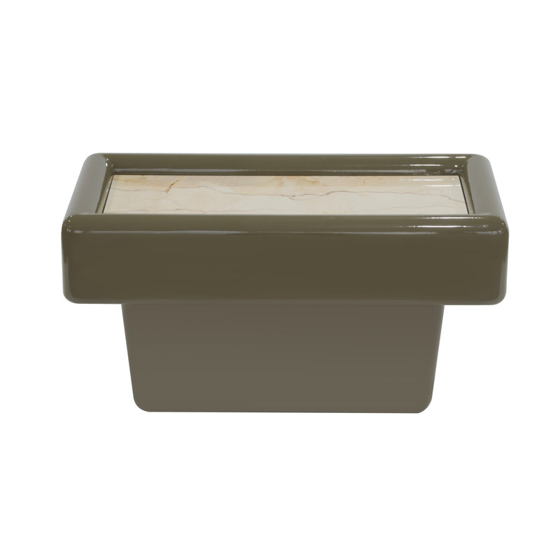 Table de bout Gattis Home, Blanc/vert, Marbre