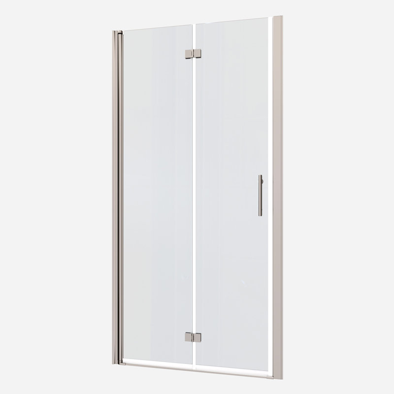 Porte de douche universelle pivotante avec verre trempé ajustable de 1 3/8 po. 36 000 ouvertures et fermetures surveillées. Structure lisse, fuite évidente. Réglable
