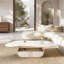 Table basse moderne avec plateau en pierre frittée Modern Butterfly