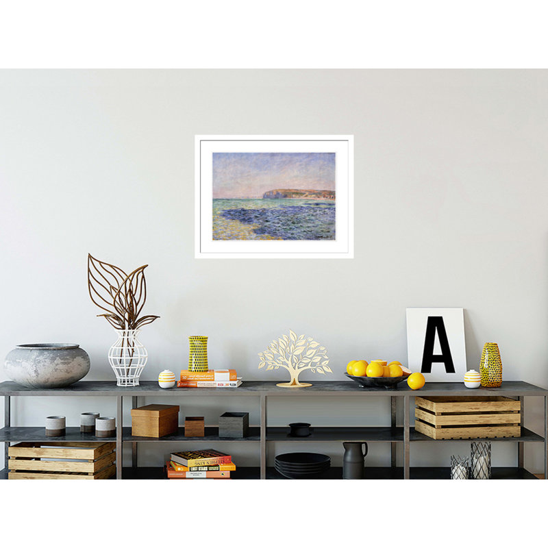 «Shadows on the Sea - The Cliff at Pourville» par Claude Monet, impression giclée encadrée, H 22,94 po x l 29,5 po