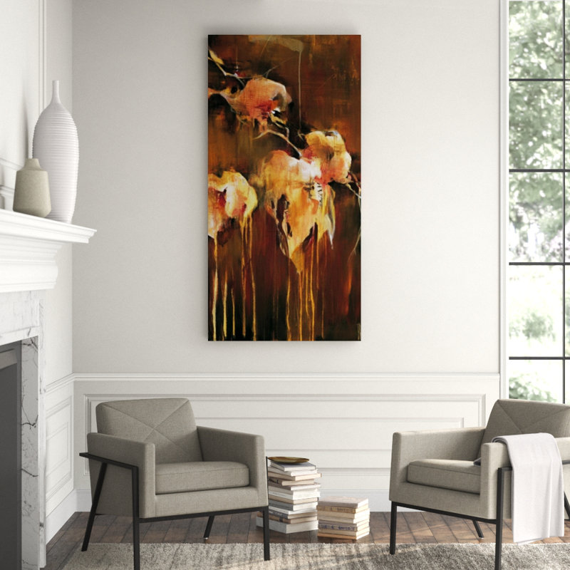 Flowers In The Morning Fog Painting, Plexi, 72" H x 36" W 