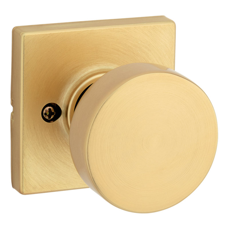 Pismo Single Dummy Circle Knob, Satin Brass