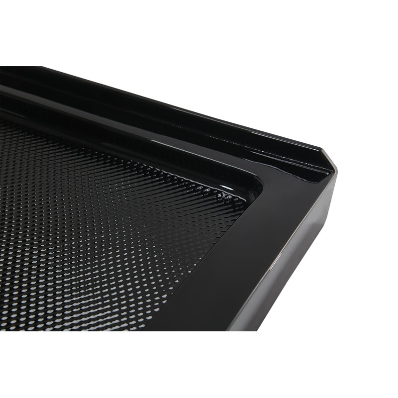 Glossy Black 48 x 36 Acrylic Corner Shower Base with Right Drain