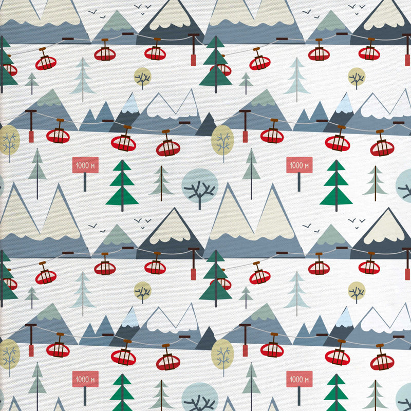 Tissu d’hiver, l 58 po x L 108 po