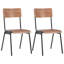Wolfgang 46cm H Metal Stacking Side Chair in Brown-129508709-129508708