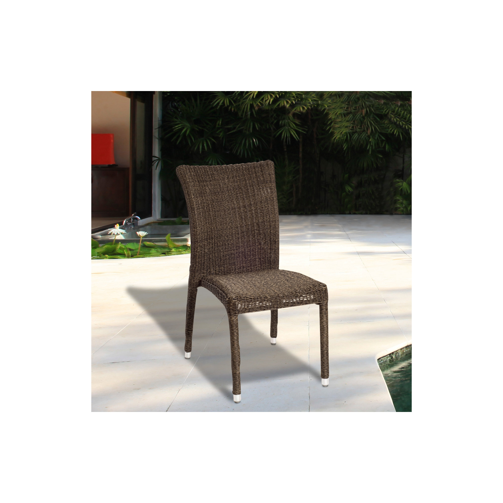 Alyisa Stacking Patio Dining Chair with Cushion