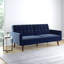 Futon moderne, velours gris-333552444