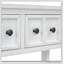 Console rustique avec deux tiroirs de tailles différentes, finition blanc antique pour un rangement et une présentation polyvalents-822516893