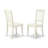 5 Piece Dining Room Table Set Includes a Round Kitchen Table with Pedestal and 4 Dining Chairs, Linen White