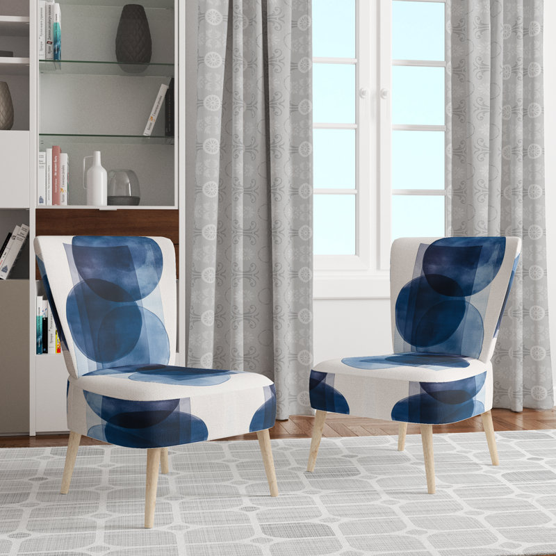 Chaise rembourrée Abstract Shapes, Side Chair Armless