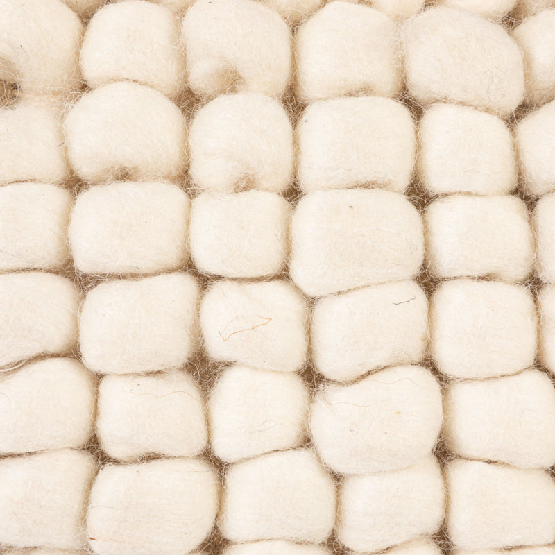 Pouf en laine New Zealand, Laine naturelle