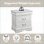 Ensemble de chambre à coucher, lit-bateau 2 pièces Eastern King Traditional Table de chevet | Blanc | Lits-bateau-347608977-347608976-347608983