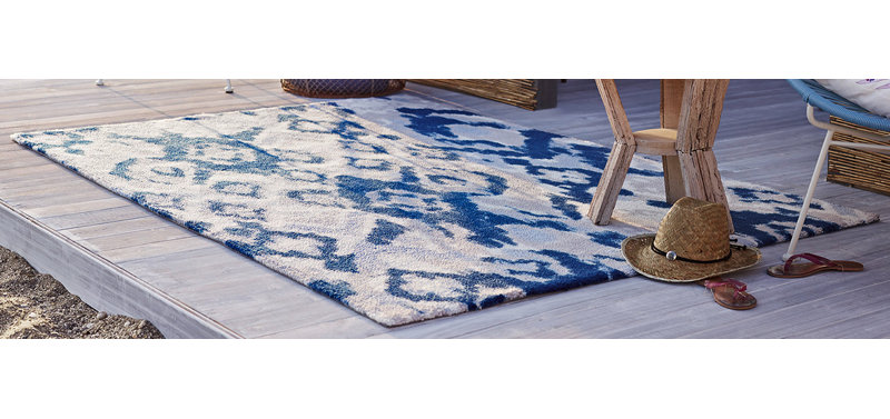 Cove Hand Tufted Blue Rug, Rectangular 135 x 190cm