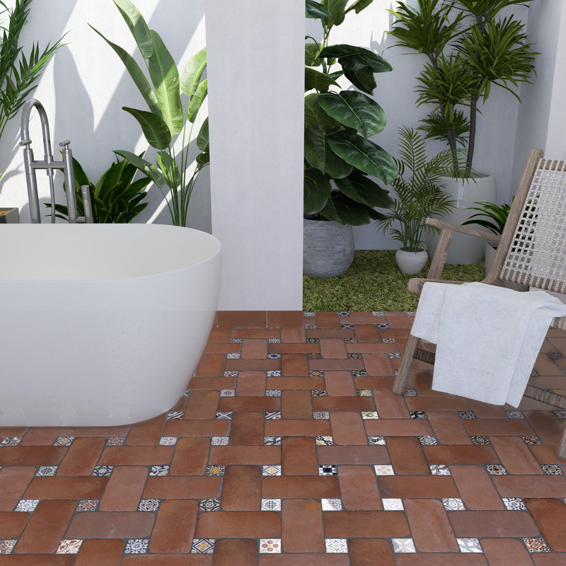 Benisa Panier W/Taco 6-1/2 In. X 8-7/8 In. Porcelain Floor And Wall Tile