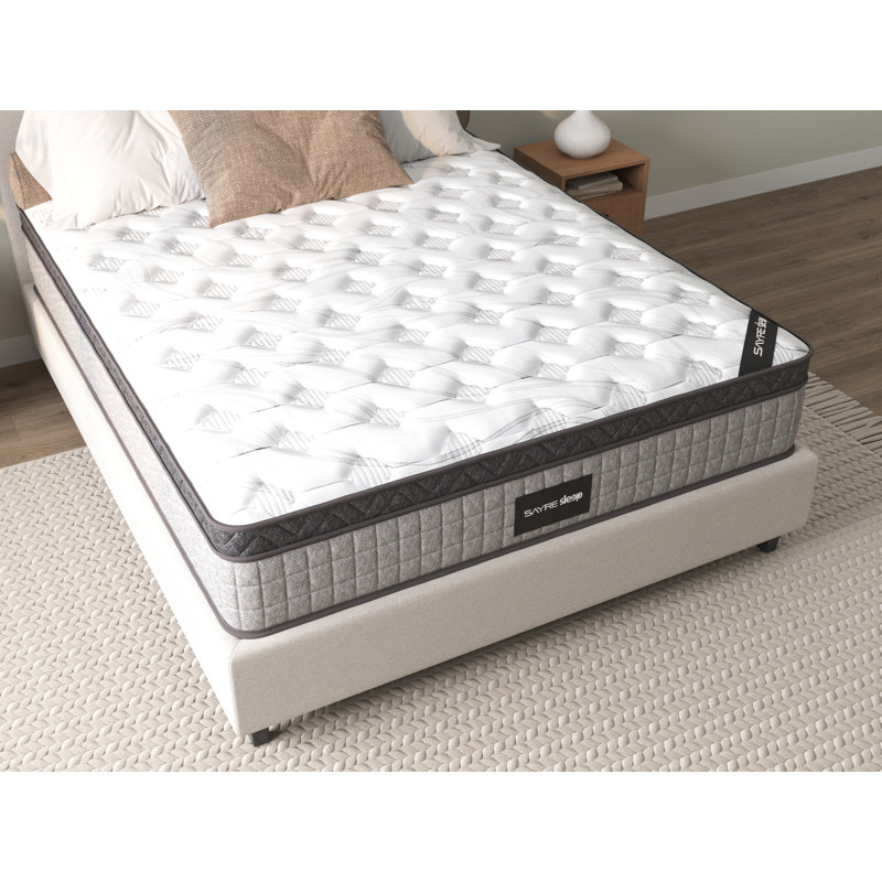 Rhuddlan Innerspring Hybrid and Cooling Gel Memory Foam Mattress, Pressure Relief, and Motion Isolation, CertiPUR-US and Oeko TEX Certified