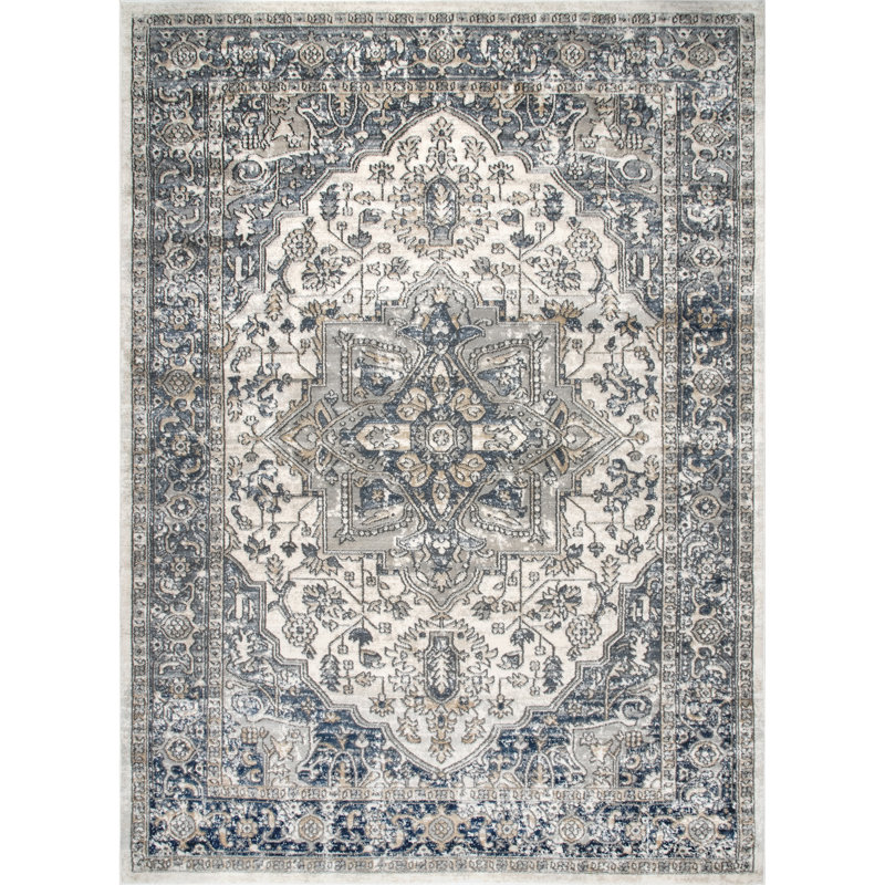 Darcie Traditional Medallion Area Rug, Rectangle 4' x 6'