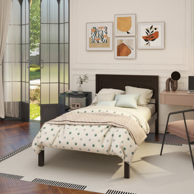 Chares Wood Platform Bed With Headboard
