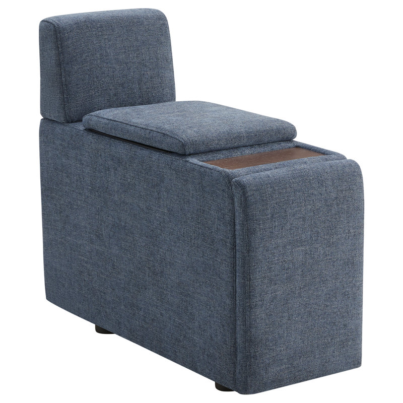 Console de rangement avec porte-gobelets Winfree, Bleu